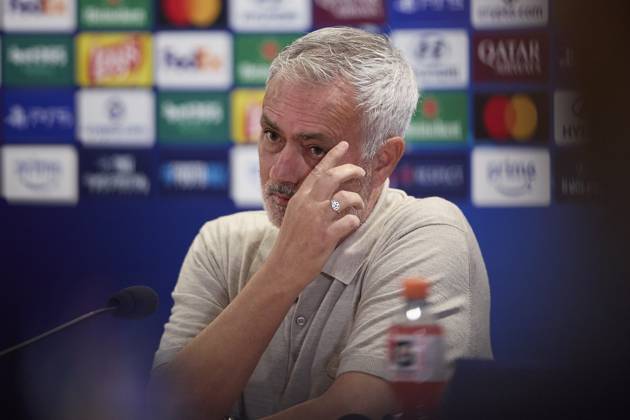 October 13, 2026, Rome, Italy: Coach Jose Mourinho (Real Madrid CF) attends a press conference, PK, Pressekonferenz on the eve of the UEFA Champions League 2026 2027 match between AS Roma and Real Madrid CF..Real Madrid CF is holding its pre-match press conference ahead of its second UEFA Champions League game. UEFA Champions League 2026 2027 - Real Madrid CF Press Conference In Rome, Italy - 13 Oct 2026  - ZUMAs197 20261013_aaa_s197_136 Copyright: xFedericoxTitonex