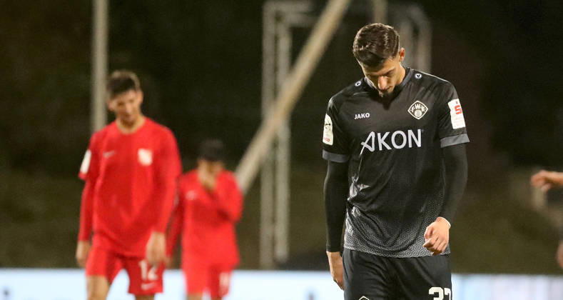 October 13, 2026, xfsx, Men s, Soccer, 2026–2027 Season, 3rd Division, Matchday 9: TSV Havelse vs. FC Würzburger Kickers; from left: Ivan Franjic of FC Würzburger Kickers looking disappointed; disappointment; Hannover, Eilenriedestadion, Lower Saxony, Germany