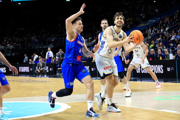 October 13, 2026, Germany, GER, DEU, Basketball, Champions League (BCL), Day 1, 2026–2027 Season, Berlin, ALBA Berlin vs. Igokea JULIUS BOEHMER ALBA Berlin 44, Uros Paunovic Igokea 7 nordphoto GmbH Engler Berlin Uber Arena Berlin Germany Copyright: xNordphotox xEnglerx