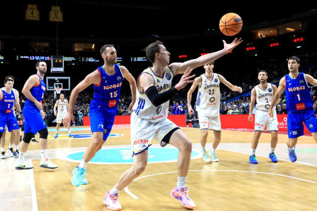 October 13, 2026, Germany, GER, DEU, Basketball, Champions League (BCL), Day 1, 2026–2027 Season, Berlin, ALBA Berlin vs. Igokea, Justin Bean (ALBA Berlin) 34, Djordje Topolovic (Igokea) 15, nordphoto GmbH, Engler Berlin, Uber Arena, Berlin, Germany Copyright: xNordphotox xEnglerx