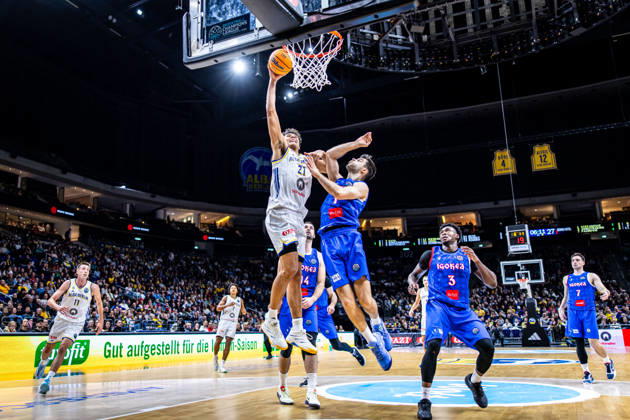 Basketball Berlin, October 13, 2026; 2026–2027 Season; FIBA BCL Regular Season, Group G; Basketball Champions League; Alba Berlin; Igokea M. Tel. Aleksandrovac; Brandon Angel; Alba Berlin, No. 21