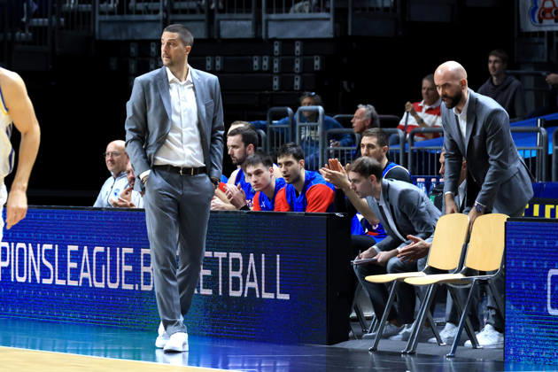 October 13, 2026, Germany, GER, DEU, Basketball, Champions League (BCL), Day 1, 2026–2027 Season, Berlin, ALBA Berlin vs. Igokea Head Coach Nenad Stefanovic, Igokea, Igokea bench, nordphoto GmbH, Engler, Berlin, Uber Arena, Berlin, Germany Copyright: xNordphotox xEnglerx