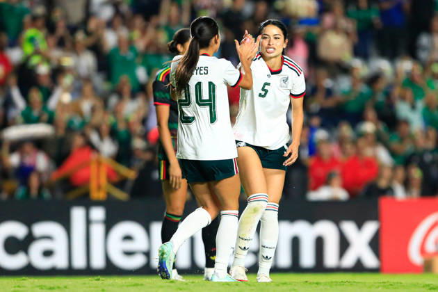 MEXICAN WOMEN S NATIONAL TEAM MEXICO VS. JAMAICA, INTERNATIONAL FRIENDLY, OCTOBER 13, 2026, QUERÉTARO, MEXICO Action photo of Maricarmen Reyes of Mexico (No. 24) celebrating a goal during an international friendly match against Jamaica at Estadio Corregidora in Querétaro, Mexico. PHOTO BY IMAGENSHOP AGENCIA FOTOGRAFICA QUERÉTARO, QUERÉTARO, MEXICO Copyright: xLUISxGONZALEZx