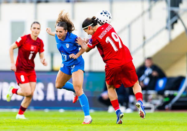 SOCCER - FIFA World Cup, WM, Weltmeisterschaft, Fussball - Women s Qualifiers - Slovenia vs. Turkey Photo by IPA ABACAPRESS.COM89666615 - Izabela Krizaj of Slovenia (SLO) vs. Busem Seker of Turkey (TUR) during a soccer match between Slovenia (SLO) and Turkey (TUR) in Round 1 of the Playoffs of the 2027 FIFA Women s European Qualifiers at Domzale Stadium, Domžale, Slovenia, on October 13, 2026. Photo by Nik Moder Moder Photo Agency during the Women’s Qualifiers—Slovenia vs. Turkey, a FIFA World Cup match on October 13, 2026  Copyright: xIPAxSport ABACAx