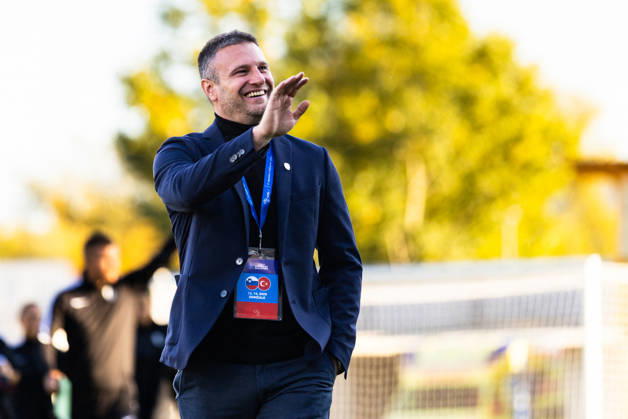 SOCCER - FIFA World Cup, WM, Weltmeisterschaft, Fussball - Women s Qualifiers - Slovenia vs. Turkey Photo by IPA ABACAPRESS.COM89666620 - Sasa Kolman, head coach of Slovenia (SLO), during the soccer match between Slovenia (SLO) and Turkey (TUR) in Round 1 of the Playoffs of the 2027 FIFA Women s European Qualifiers at Domzale Stadium in Domzale, Slovenia, on October 13, 2026. Photo by Nik Moder Moder Photo Agency during the Women s Qualifiers—Slovenia vs. Turkey, a FIFA World Cup match on October 13, 2026 Copyright: xIPAxSport ABACAx