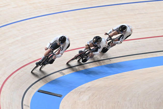 14-10-2026 World Championships Elite Track; Giornata 01; 2026, Germany; Hackmann, Henric; Schroter, Nik; Spiegel, Luca; Shanghai - Velodromo; 