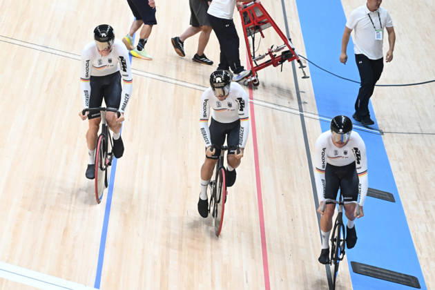 14-10-2026 World Championships Elite Track; Giornata 01; 2026, Germany; Hackmann, Henric; Schroter, Nik; Spiegel, Luca; Shanghai - Velodromo; 