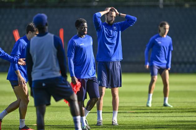 KAA Gent v AGF Aarhus - UEFA Conference League Media Activities 14 10 2026 GENT, BELGIUM - OCTOBER 14 : Burgess Christian defender of KAA Gent pictured during a training session ahead of the UEFA Conference League 2026 27 League Phase matchday 1 match between KAA Gent and AGF Aarhus on October 14, 2026 in Gent, Belgium, 14 10 2026 Gent Belgium  Copyright: xJanxDexMeuleneirx