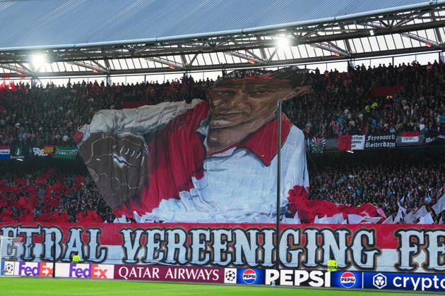 UEFA Champions League: Feyenoord Rotterdam v Como 1907 Rotterdam - Supporters before the MD 2 League Phase competition round of the 2026 2027 UEFA Champions League season. The match is set between Feyenoord Rotterdam and Como 1907 at Stadion Feijenoord on 14 October 2026 in Rotterdam, Netherlands. Copyright: xYannickxVerhoevenx