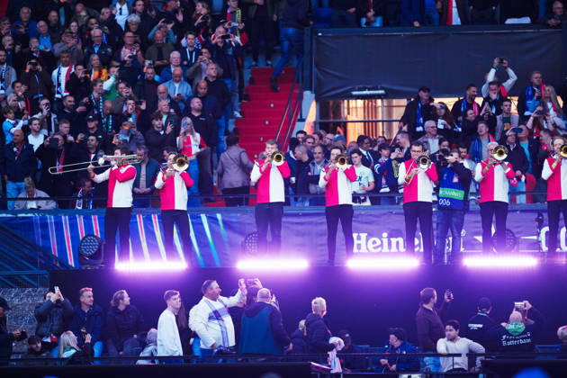 UEFA Champions League: Feyenoord Rotterdam v Como 1907 Rotterdam - Supporters before the MD 2 League Phase competition round of the 2026 2027 UEFA Champions League season. The match is set between Feyenoord Rotterdam and Como 1907 at Stadion Feijenoord on 14 October 2026 in Rotterdam, Netherlands. Copyright: xYannickxVerhoevenx