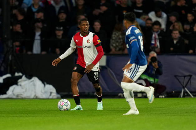 UEFA Champions League: Feyenoord Rotterdam v Como 1907 Rotterdam - Givairo Read of Feyenoord Rotterdam dribbles during the League Phase MD2 competition round of the 2026 2027 UEFA Champions League season. The match is set between Feyenoord Rotterdam and Como 1907 at Stadion Feijenoord on 14 October 2026 in Rotterdam, Netherlands. (Hero Images Danny de Groot) Copyright: xDannyxdexGrootx