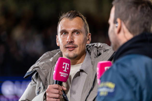 Robert Tesche of SC Verl, Head of Scouting, in an interview with Magenta Sport GER; SC Verl vs. SSV Jahn Regensburg, soccer, 3rd Division, Matchday 9, 2026–2027 season, October 14, 2026 DFL regulations prohibit the use of photographs as image sequences and or quasi-video GER, SC Verl vs. SSV Jahn Regensburg, soccer, 3rd League, Matchday 9, 2026–2027 season, October 14, 2026, Verl Copyright: xEibner-Pressefoto JanxRollingerx EP_JSK