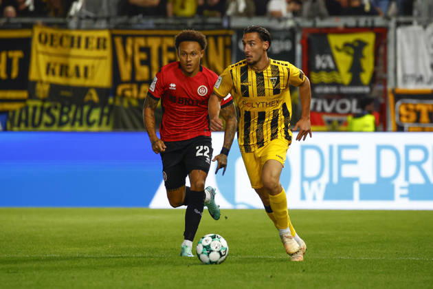 October 14, 2026, xavx, Soccer 3rd Division, SV Wehen Wiesbaden vs. Alemannia Aachen, Roberto Massimo (SV Wehen Wiesbaden), Petros Bagkalianis (Alemannia Aachen), Wiesbaden