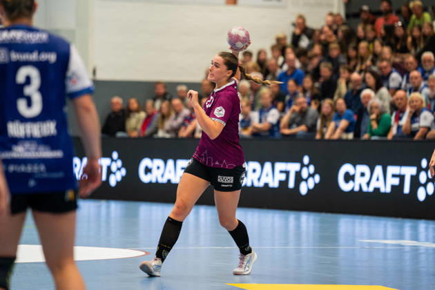 HSG Blomberg Lippe (GER) vs. HC Leipzig (GER), Handball, Women s Handball Bundesliga 1, Matchday 6, 2026–2027 Season, Blomberg, October 14, 2026—Lilly Glimm of HC Leipzig, No. 22, during a play at the Blomberg Synflex Arena on Ulmenallee, Germany