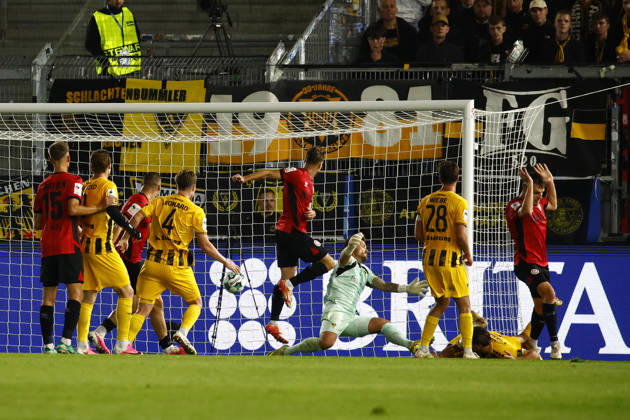October 14, 2026, xavx, Soccer 3rd Division, SV Wehen Wiesbaden vs. Alemannia Aachen – Lukas Schleimer (SV Wehen Wiesbaden) scores the goal, making it 1–0 for Wiesbaden