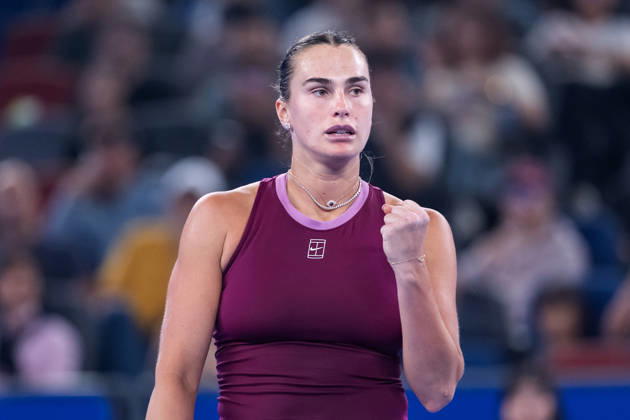 October 14, 2026, Wuhan, Hubei, China: Aryna Sabalenka of Belarus celebrates her win against Ann Li of USA (not in view) during their women s singles match on day 3 of Wuhan Open at the Optics Valley International Tennis Center in Wuhan. Ann li defeated Aryna Sabalenka with a score of 3-6, 6-4, 7-6. Wuhan China - ZUMAs197 20261014_aaa_s197_208 Copyright: xRenxYongx