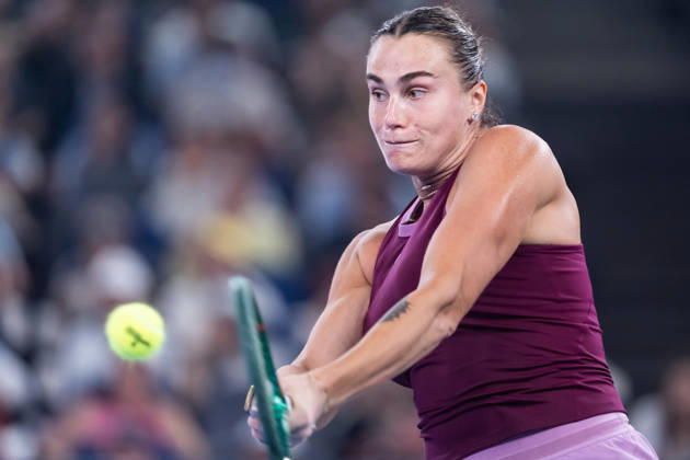 October 14, 2026, Wuhan, Hubei, China: Aryna Sabalenka of Belarus plays against Ann Li of USA ( not in view) during the Wuhan Open final match at the Optics Valley International Tennis Center. Ann li defeated Aryna Sabalenka with a score of 3-6, 6-4, 7-6. Wuhan China - ZUMAs197 20261014_aaa_s197_239 Copyright: xRenxYongx