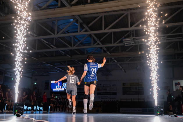 HSG Blomberg Lippe GER vs. HC Leipzig GER, Handball, Women s Handball Bundesliga 1, Matchday 6, 2026–2027 Season, Blomberg, October 14, 2026: Nuria Bucher of HSG Blomberg Lippe, age 21, during the warm-up at the Blomberg Synflex Arena on Ulmenallee, Germany