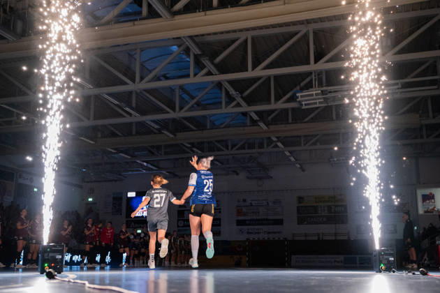 HSG Blomberg Lippe GER vs. HC Leipzig GER, Handball, Women s Handball Bundesliga 1, Matchday 6, 2026–2027 Season, Blomberg, October 14, 2026—Lilli Roepcke of HSG Blomberg Lippe, age 25, during the warm-up at the Blomberg Synflex Arena on Ulmenallee, Germany