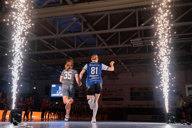 HSG Blomberg Lippe GER vs. HC Leipzig GER, Handball, Women s Handball Bundesliga 1, Matchday 6, 2026–2027 Season, Blomberg, October 14, 2026—Karolina Jurenczyk of HSG Blomberg Lippe, 81, during the warm-up at the Blomberg Synflex Arena on Ulmenallee, Germany