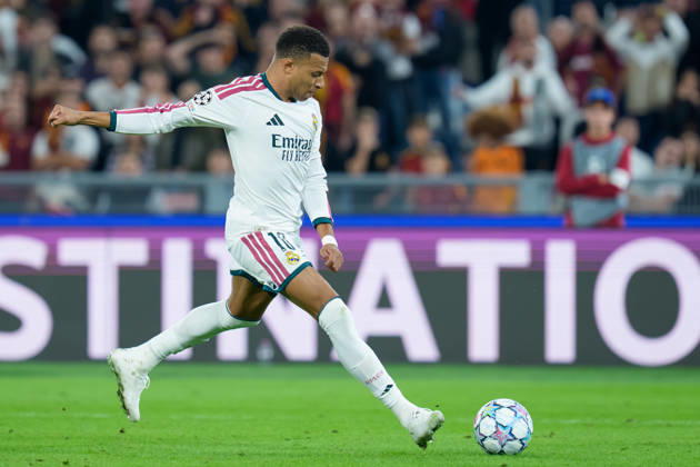 AS Roma v Real Madrid C.F. - UEFA Champions League 2026 27 League Phase MD2 Kylian Mbappe of Real Madrid CF in action during the AS Roma v Real Madrid C.F. - UEFA Champions League 2026 27 League Phase MD2 at Stadio Olimpico on October 14, 2026 in Rome, Italy Rome Stadio Olimpico Lazio Italy Copyright: xGiuseppexMaffiax 261014_UCL_Roma-RealMadrid_GM_00050