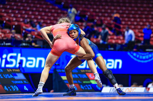 U23 World Championships, 50 kg, Women s Weight Class: Morgan Nicole Turner (USA) def. Svenja Jungo (SUI) Copyright: xAmirrezaxAliasgarix Kadir Caliskan United World Wr