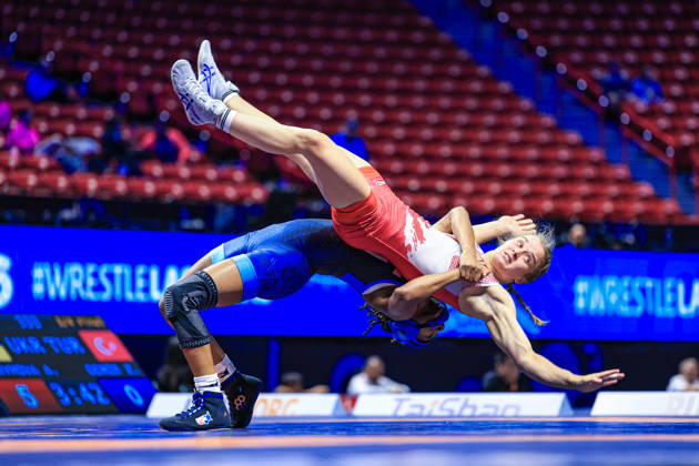 U23 World Championships, 50 kg, Women s Weight Class: Morgan Nicole Turner (USA) def. Svenja Jungo (SUI) Copyright: xAmirrezaxAliasgarix Kadir Caliskan United World Wr