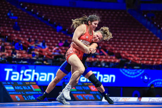 U23 World Championships, 59 kg, Women s Weight Class: Camila Agustina Amarilla (ARG) defeated Marta Hetmanava (BLR) Copyright: xAmirrezaxAliasgarix Kadir Caliskan United World Wr