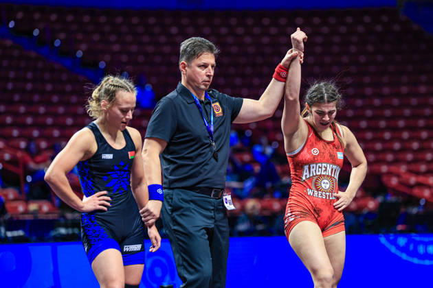 U23 World Championships, 59 kg, Women s Weight Class: Camila Agustina Amarilla (ARG) defeated Marta Hetmanava (BLR) Copyright: xAmirrezaxAliasgarix Kadir Caliskan United World Wr