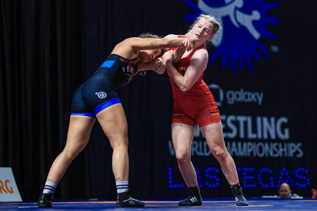 U23 World Championships, 68 kg, WW: Gilbery Josefina Garcia Franco (VEN) def. Sophia Schaefle (GER) Copyright: xAmirrezaxAliasgarix Kadir Caliskan United World Wr