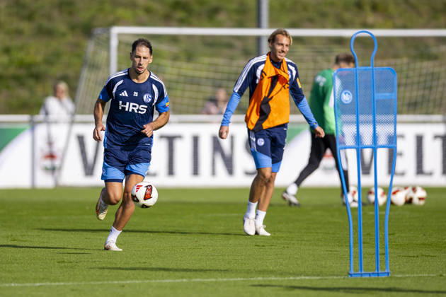 October 15, 2026, Soccer, FC Schalke 04 Training by Nikola Katic, FC Schalke 04; Timo Becker, FC Schalke 04, Gelsenkirchen, FC Schalke 04 Training Facility, North Rhine-Westphalia, Germany, xRHR, PHOTO YYx Copyright: RHR-FOTOx RHR-FOTO YY
