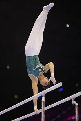 Timo Eder, GER, during podium practice at the 2026 World Championships in Rotterdam on October 15, 2026