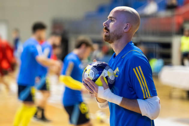 261015 Goalkeeper Viktor Sääf of Sweden ahead of the FIFA Futsal World Cup qualifying match between Hungary and Sweden on October 15, 2026 in Nyíregyháza. Photo: Bildbyran EXT BILDBYRÅN COP 18 XY0131 futsal national team Hungary Sweden national team Sweden BBENG World Cup qualifier Hungary  Copyright: BILDBYRANxEXT BB261015BB539