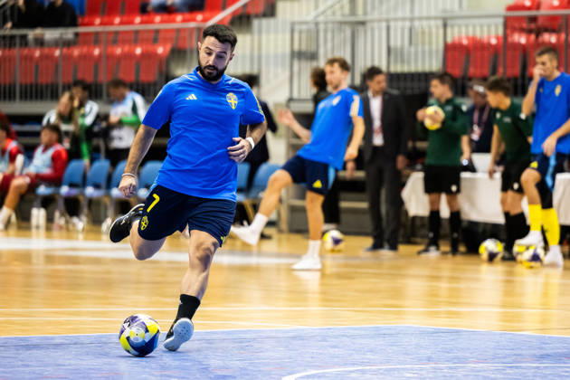 October 15, 2026: Fehim Smajlovic of Sweden ahead of the FIFA Futsal World Cup qualifying match between Hungary and Sweden on October 15, 2026 in Nyíregyháza. Photo: Bildbyran EXT BILDBYRÅN COP 18 XY0131 futsal national team Hungary Sweden national team Sweden BBENG World Cup qualifier Hungary  Copyright: BILDBYRANxEXT BB261015BB541