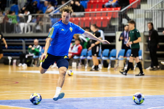 October 15, 2026: Viktor Mossberg of Sweden ahead of the FIFA Futsal World Cup qualifying match between Hungary and Sweden on October 15, 2026 in Nyíregyháza. Photo: Bildbyran EXT BILDBYRÅN COP 18 XY0131 futsal national team Hungary Sweden national team Sweden BBENG World Cup qualifier Hungary  Copyright: BILDBYRANxEXT BB261015BB552