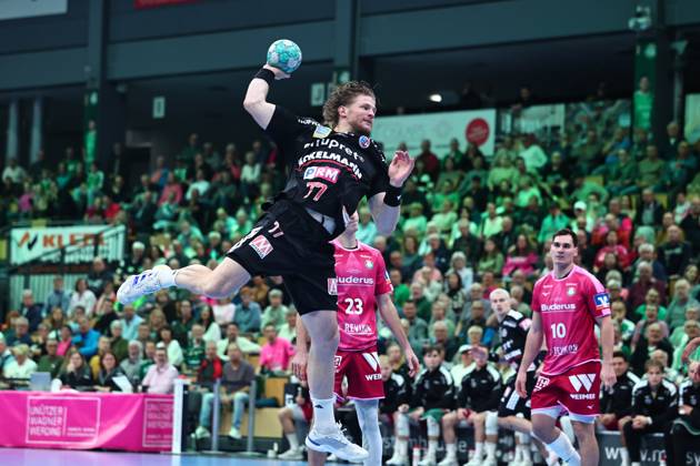 Goal by Maciej Gebala of HC Erlangen, 77 GER, HSG Wetzlar vs. HC Erlangen, Handball, Opel Handball Bundesliga, Matchday 9, 2026–2027 Season, October 15, 2026, GER, HSG Wetzlar vs. HC Erlangen, Handball, Opel Handball Bundesliga, Matchday 9, 2026–2027 season, October 15, 2026, Wetzlar Copyright: xEibner-Pressefoto RenexWeissx EP_RWS