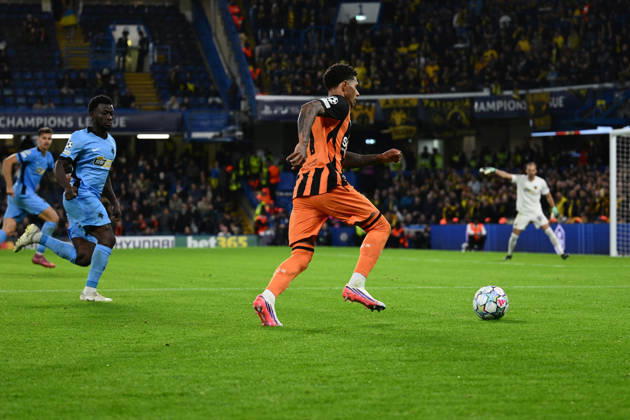 LONDON, ENGLAND - OCTOBER 14: Vinicius Tobias of FC Shakhtar Donetsk during the UEFA Champions League 2026 27 League Phase MD2 match between FC Shakhtar Donetsk and AEK Athens at Stamford Bridge on October 14, 2026 in London, England. (Photo by Yaroslav Dunka Sports Press Photo) Copyright: xYaroslavxDunkax xSPPx Sportspressphoto_SPR257083