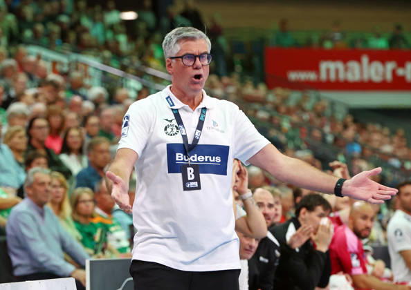 October 15, 2026, xovx, Opel Handball Bundesliga, HSG Wetzlar vs. HC Erlangen, Coach Runar Sigtryggsson, HSG Wetzlar, Wetzlar, Buderus Arena, Hesse, Germany, DE