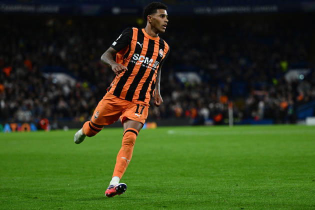 LONDON, ENGLAND - OCTOBER 14: Vinícius Tobias of FC Shakhtar Donetsk during the UEFA Champions League 2026 27 League Phase MD2 match between FC Shakhtar Donetsk and AEK Athens at Stamford Bridge on October 14, 2026 in London, England. (Photo by Yaroslav Dunka Sports Press Photo) Copyright: xYaroslavxDunkax xSPPx Sportspressphoto_SPR257192