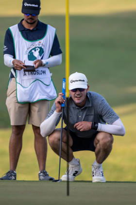 October 16, 2026, Coloane, Macao Sar, China: American, Austen TRUSLOW, finishes -10par putting him in tied 2nd place. Round 2 in the Macao Open Golf at Macau Golf & Country Club. Coloane China - ZUMAr144 20261016_zap_r144_106 Copyright: xJaynexRussellx