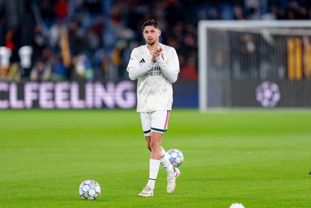 AS Roma v Real Madrid C.F. - UEFA Champions League 2026 27 League Phase MD2 Federico Valverde of Real Madrid CF gestures during the AS Roma v Real Madrid C.F. - UEFA Champions League 2026 27 League Phase MD2 at Stadio Olimpico on October 14, 2026 in Rome, Italy Rome Stadio Olimpico Lazio Italy Copyright: xGiuseppexMaffiax 261014_UCL_Roma-RealMadrid_GM_03809