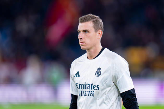 AS Roma v Real Madrid C.F. - UEFA Champions League 2026 27 League Phase MD2 Andriy Lunin of Real Madrid CF looks on during the AS Roma v Real Madrid C.F. - UEFA Champions League 2026 27 League Phase MD2 at Stadio Olimpico on October 14, 2026 in Rome, Italy Rome Stadio Olimpico Lazio Italy Copyright: xGiuseppexMaffiax 261014_UCL_Roma-RealMadrid_GM_03842
