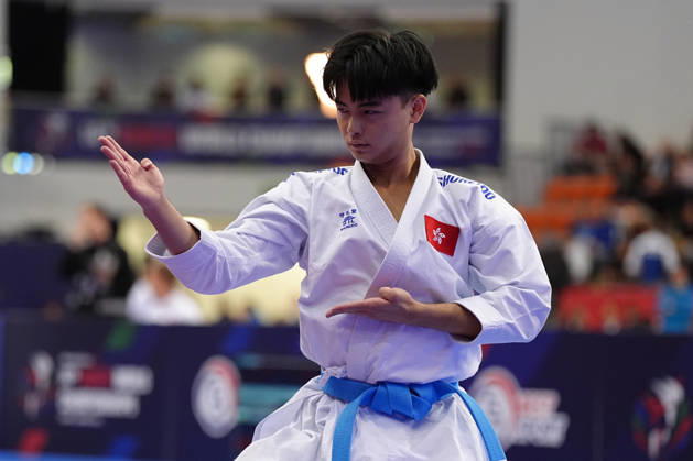 2026 World Cadet, Junior & U21, U 21 Karate Championships BIELSKO-BIALA, POLAND - OCTOBER 16: Kin Ho Marcus Wong of Hong Kong China performs during cadet male individual kata at the 2026 World Cadet, Junior & U21 Karate Championships at Hala Pod Debowcem on October 16, 2026 in Bielsko-Biala, Poland. Bielsko-Biala Hala Pod Debowcem Poland Copyright: x2026xKaratexInsights PSxImagesxMartinxKremser KaratexInsightsx