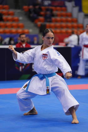 2026 World Cadet, Junior & U21, U 21 Karate Championships BIELSKO-BIALA, POLAND - OCTOBER 16: Anastasia Chaphidze of Georgia performs during cadet female individual kata at the 2026 World Cadet, Junior & U21 Karate Championships at Hala Pod Debowcem on October 16, 2026 in Bielsko-Biala, Poland. Bielsko-Biala Hala Pod Debowcem Poland Copyright: x2026xKaratexInsights PSxImagesxMartinxKremser KaratexInsightsx