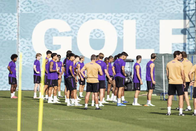 October 16, 2026, Sant Joan Despi, Barcelona, Spain: Players of FC Barcelona, Barca during the training day of FC Barcelona ahead the Spanish League, Laliga EA Sports, football match against Real Betis at Ciudad Esportiva Joan Gamper on October 16, 2026 in Sant Joan Despi, Barcelona, Spain. FC Barcelona Training And press conference, PK, Pressekonferenz - LaLiga EA Sports - ZUMAa181 20261016_zaa_a181_034 Copyright: xJavierxBorregox