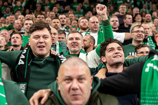 Zalgiris Kaunas vs Anadolu Efes Istanbul - EuroLeague Zalgiris Kaunas supporters during the EuroLeague basketball match between Zalgiris Kaunas and Anadolu Efes Istanbul at Zalgiris Arena in Kaunas, Lithuania. Kaunas Kaunas Lithuania