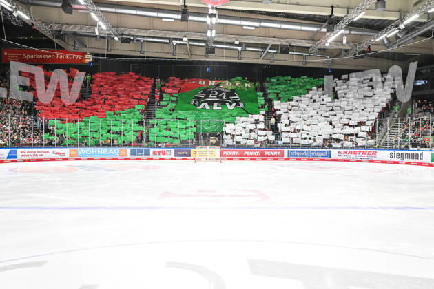 Penny DEL Augsburg Panthers vs. Adler Mannheim, October 16, 2026, AUGSBURG, GERMANY, October 16. Pictured: the Panther fans’ choreographed display for T. J. Trevelyan before the Penny DEL match between the Augsburger Panther and the Adler Mannheim on Matchday 9 at Curt Frenzel Stadium. Copyright: xBEAUTIFULxSPORTS Goldbergx