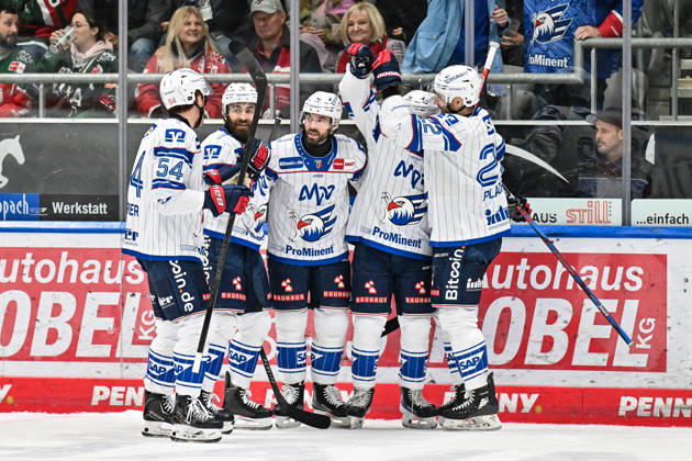 Penny DEL: Augsburger Panther vs. Adler Mannheim, October 16, 2026, AUGSBURG, GERMANY OCTOBER 16 Cheers from the visiting fans after Zachary SOLOW’s goal to make it 1–2 for Adler Mannheim 73 Goal Scorer Joy Happy during the Penny DEL match between the Augsburger Panther and Adler Mannheim on Matchday 9 at Curt Frenzel Stadium Copyright: xBEAUTIFULxSPORTS Goldbergx