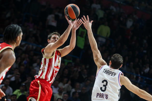 Crvena Zvezda v Paris - EuroLeague BELGRADE, SERBIA - OCTOBER 16: Nikola Djurisic (23) of Crvena Zvezda in action during the Basketball EuroLeague Round 6 match between Crvena Zvezda and Paris at Belgrade Arena in Belgrade, Serbia on October 16, 2026. Filip Stevanovic Anadolu Belgrade Serbia. Editorial use only. Please get in touch for any other usage.  Copyright: x2026xAnadoluxFilipxStevanovicx