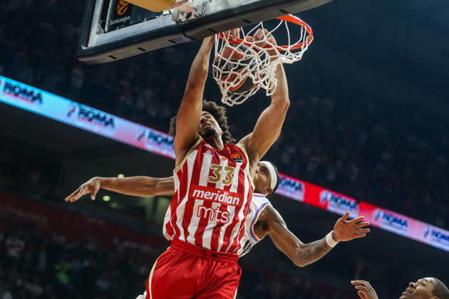 Crvena Zvezda v Paris - EuroLeague BELGRADE, SERBIA - OCTOBER 16: Jordan Nwora (33) of Crvena Zvezda in action during the Basketball EuroLeague Round 6 match between Crvena Zvezda and Paris at Belgrade Arena in Belgrade, Serbia on October 16, 2026. Filip Stevanovic Anadolu Belgrade Serbia. Editorial use only. Please get in touch for any other usage.  Copyright: x2026xAnadoluxFilipxStevanovicx